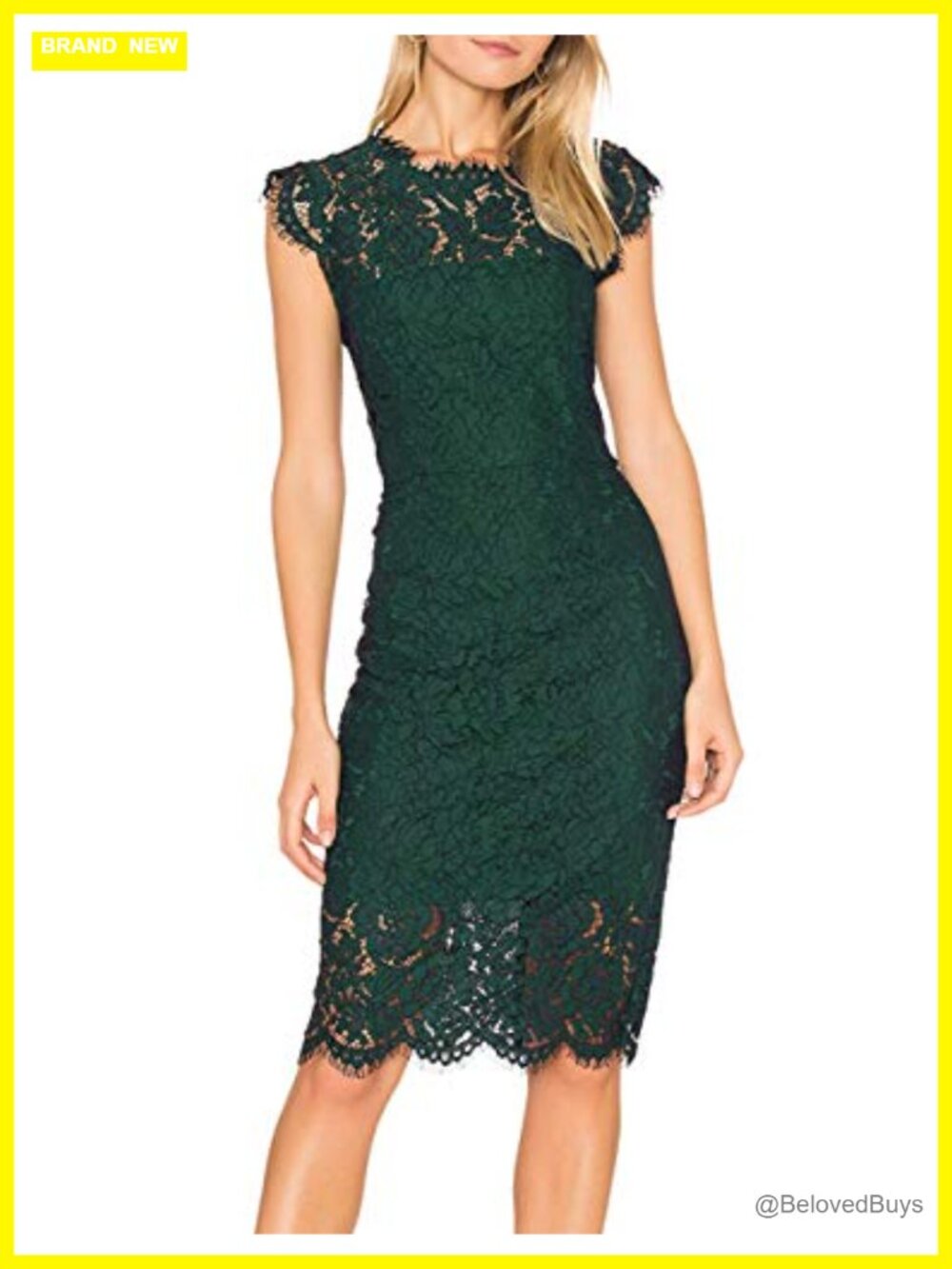 MEROKEETY Women's Lace Floral Cocktail Wedding Guest Formal Dress Midi